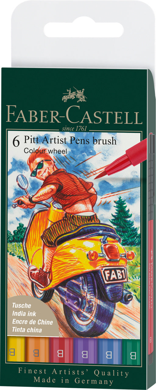 PITT ARTIST PEN SET 6 BUC CULORI DE BAZA 2022 FABER-CASTELL PITT ARTIST PEN SET 6 BUC CULORI DE BAZA 2022 FABER-CASTELL